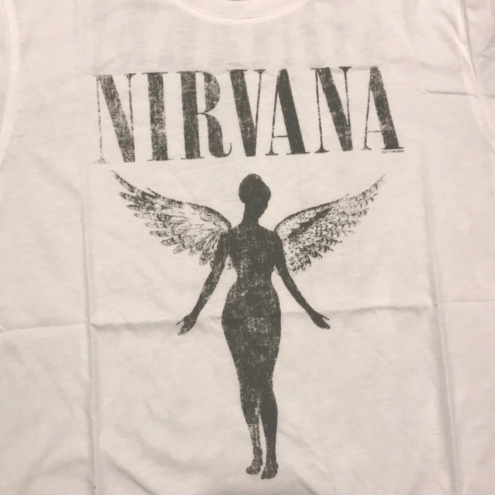 SOLD OUT White Nirvana Utero Vintage Concert Band T-Shirt - Picture 6 of 7